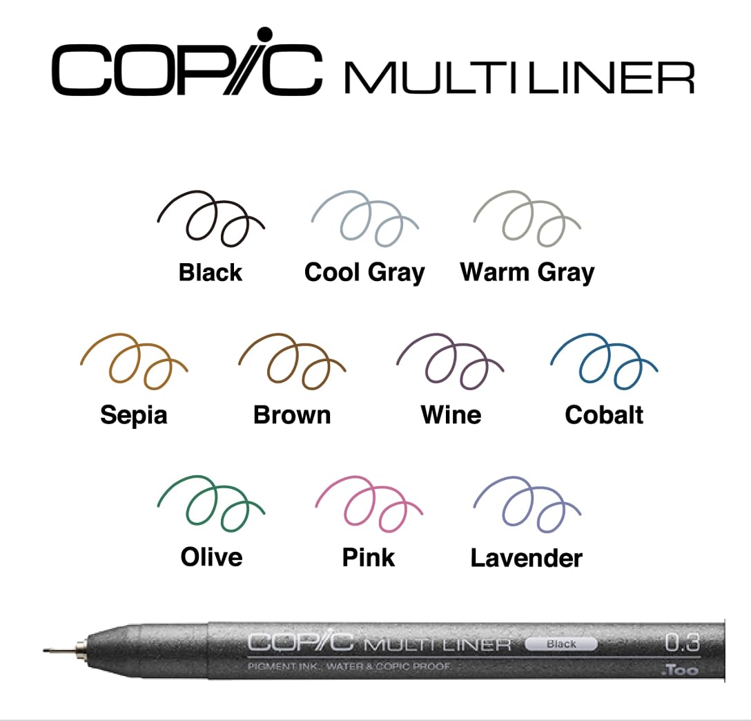 Amazon.co.jp: Copic マルチライナーセット 10本ペンコンプリート